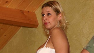 Obedient Blonde with Big Tits - Pantyhose Handjob & Missionary - sex videos online YAY.PORN