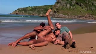 Brunette Babalu Takes Double Penetration at the Beach - sex videos online YAY.PORN