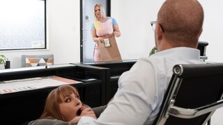 Blonde & Brunette Secretaries Share Big Cock - sex videos online YAY.PORN