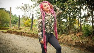 Young Latina Girl with Pink Hair Pounded - sex videos online YAY.PORN