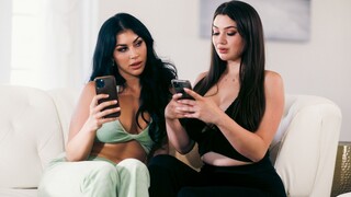 Watch Big Tits MILF Queenie Sateen Fingered by Stepdaughter Alyx Star - the best porn YAY.PORN