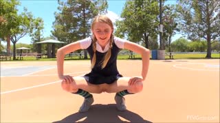 Blonde Babe Sharlotte Flashing in Pigtails - Outdoor Voyeur - sex videos online YAY.PORN