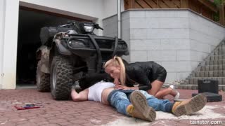 Golden Shower and Cumshot for Tattooed Blonde Angella - sex videos online YAY.PORN