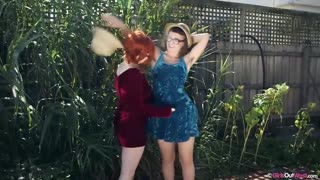 Watch Outdoor Lesbian Sex - Panda & Rosie Get Wild in the Garden - the best porn YAY.PORN