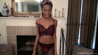 Watch Hairy ebony babe Saf strips down for a solo show - the best porn YAY.PORN