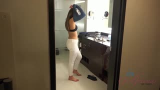 Liza Rowe - Shaved Blonde GF in Steamy Shower POV - sex videos online YAY.PORN