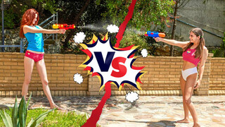 Watch Redhead Angel VS Brunette Elise in Wet Pussy Competition - the best porn YAY.PORN