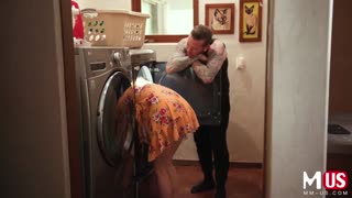 Izzy Lush Hairy Brunette in Wet Laundry Scene - sex videos online YAY.PORN