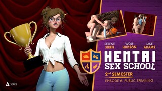 Big Tits Brunette Takes Two Big Cocks in Class - sex videos online YAY.PORN